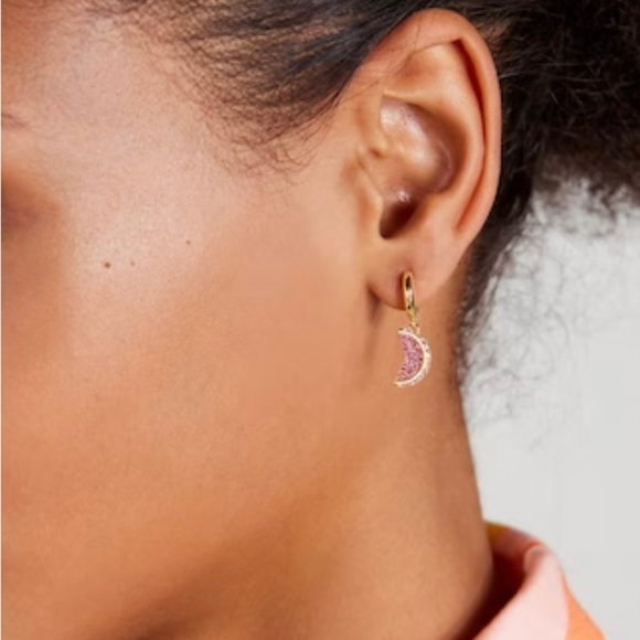 NWT KATE SPADE ♠️ FRUIT SALAD PAVE GRAPEFRUIT HUGGIES EARRINGS - Picture 6 of 9